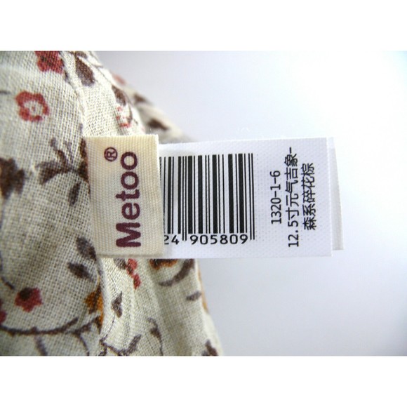 Metoo Me too Soft Plush whimsical elephant doll floral dress 12" Embroidered - Picture 7 of 8